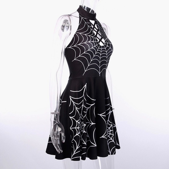 Black Widow Fit And Flare Mini Dress - Picture 6 of 8